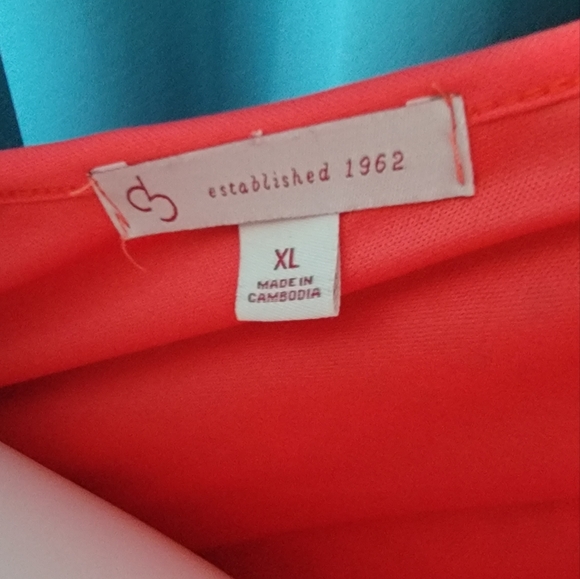 LAST CALL. DONATING 10/24. Coral Double Layer Top - Picture 3 of 5